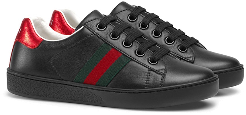 (Youth) Gucci Ace Leather 'Black' 433148-CPWE0-1074 Order (Youth) Gucci Ace Leather 'Black' 433148-CPWE0-1074