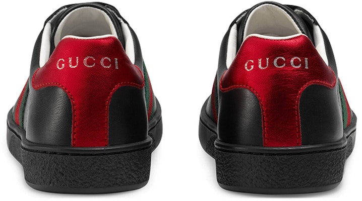 (Youth) Gucci Ace Leather 'Black' 433148-CPWE0-1074 Shop (Youth) Gucci Ace Leather 'Black' 433148-CPWE0-1074