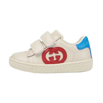 (Youth) Gucci Ace Leather 'Interlocking G - Mystic White Hibiscus'