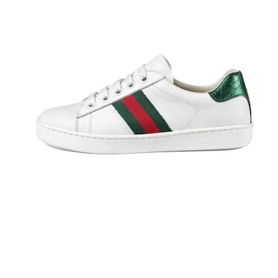 (Youth) Gucci Ace Leather 'White Green Red'