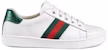 (JR) Gucci Ace Leather 'Putih Hijau Merah' 433148-CPWE0-9075