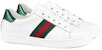 (JR) Gucci Ace Leather 'Putih Hijau Merah' 433148-CPWE0-9075
