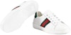 (JR) Gucci Ace Leather 'Putih Hijau Merah' 433148-CPWE0-9075