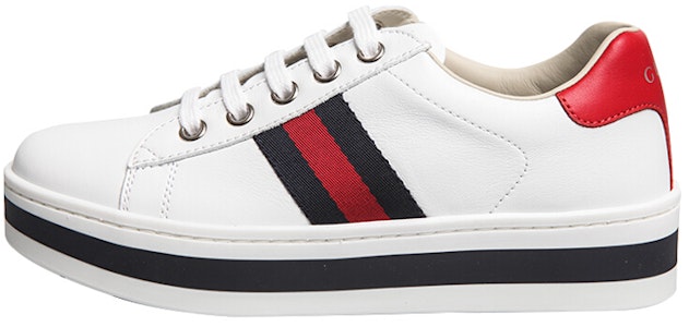 (JR) 古驰 Ace 白色皮质厚底板鞋 526158-CPW60-9065 Buy (JR) 古驰 Ace 白色皮质厚底板鞋 526158-CPW60-9065