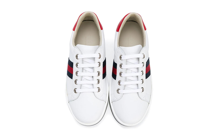(Youth) Gucci Ace Leather Platform 'White' 圖 3