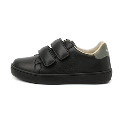 (Youth) Gucci Ace Leather Sneakers 'Black'