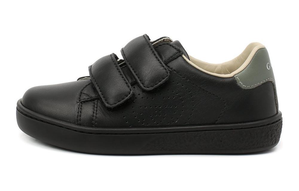(Youth) Gucci Ace Leather Sneakers 'Black' 630619-BLN70-1065