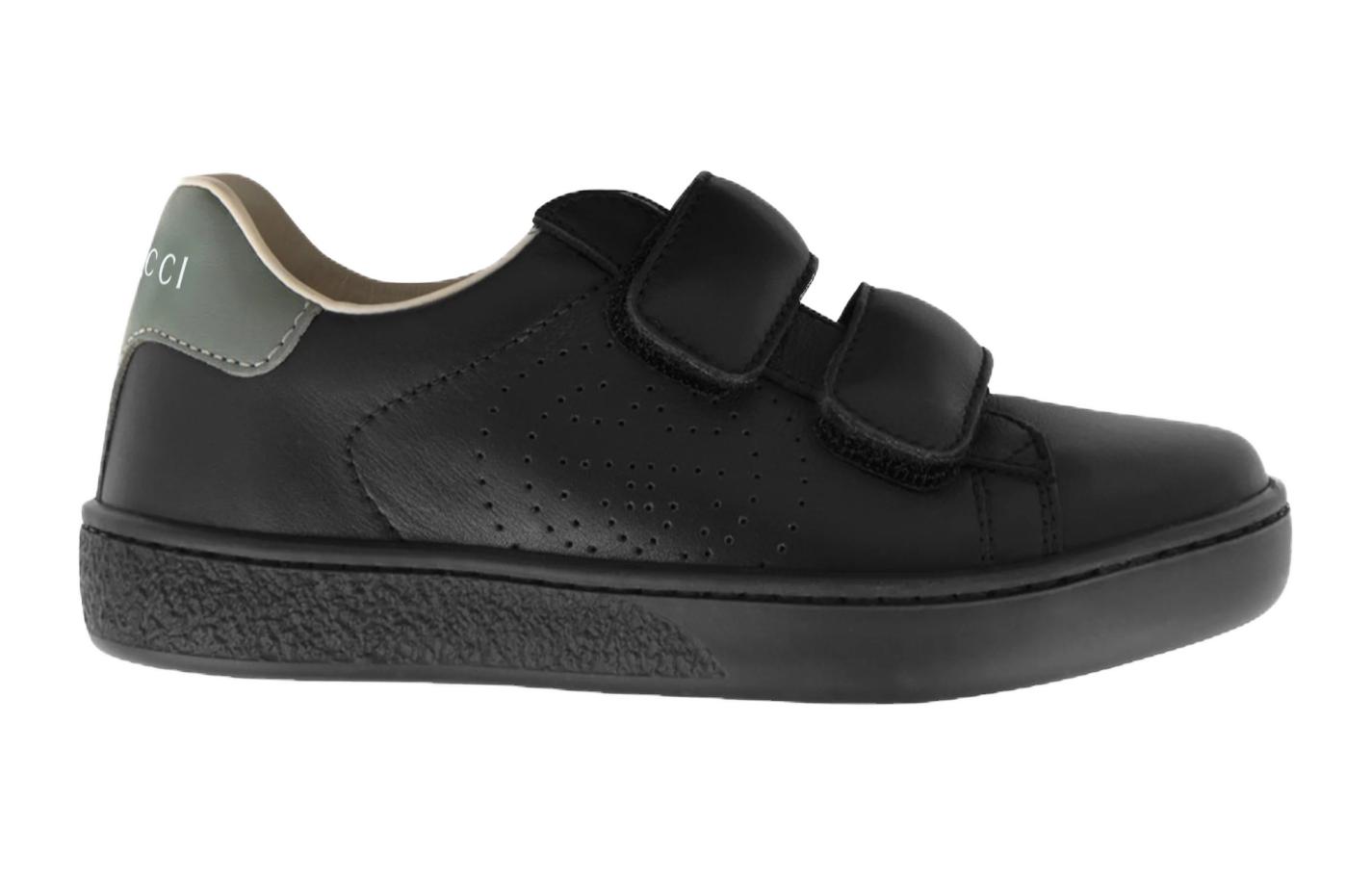 Order (Youth) Gucci Ace Leather Sneakers 'Black' 630619-BLN70-1065