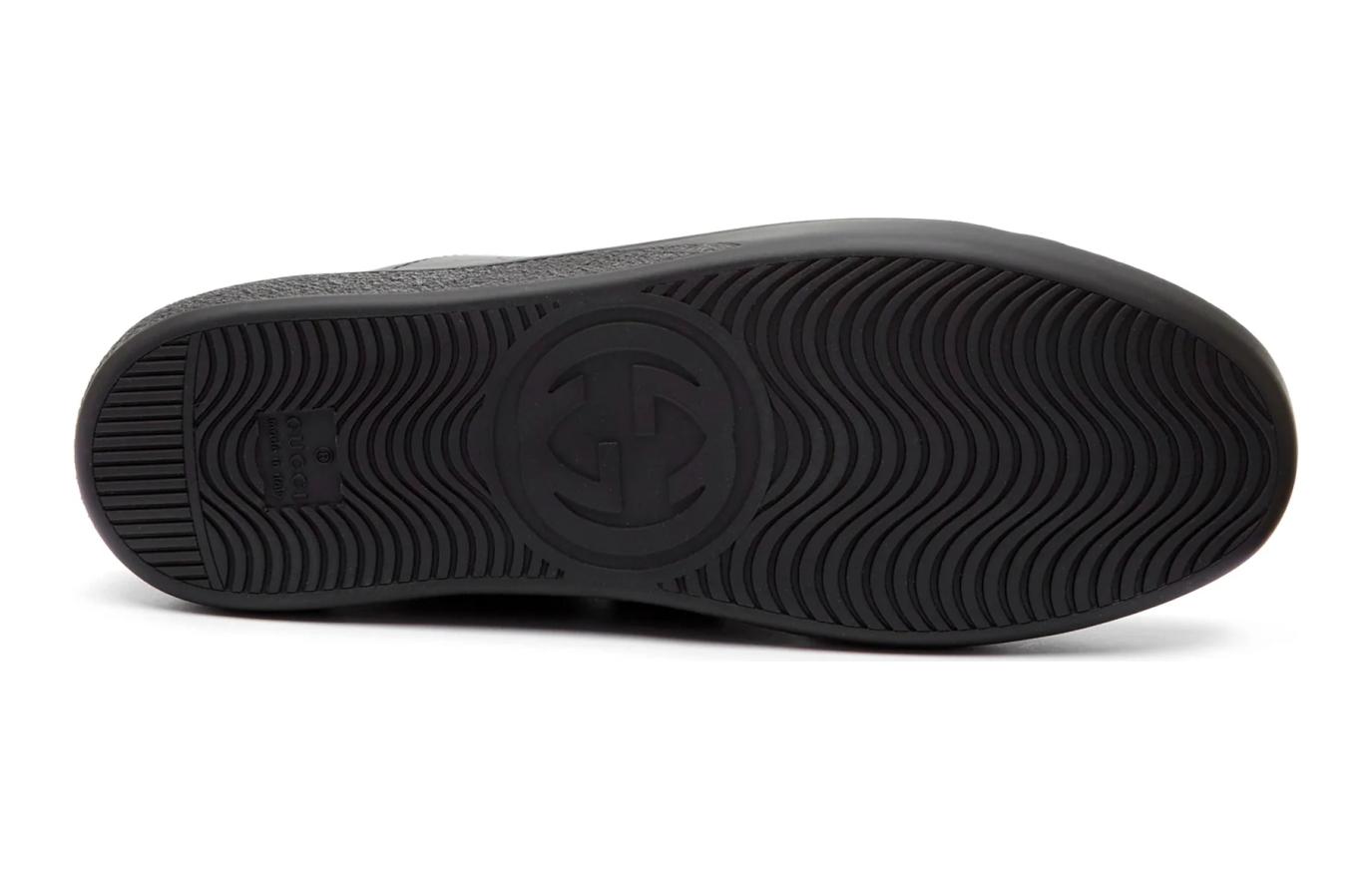 Details for (Youth) Gucci Ace Leather Sneakers 'Black' 630619-BLN70-1065