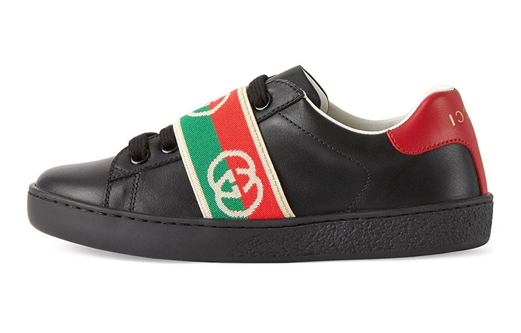 Buy (JR) グッチ エース スニーカー 黒 (Gウェブ) 662212-D8050-1065