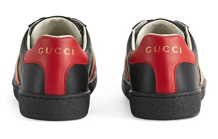 (Youth) Gucci Ace Sneaker With Interlocking G Web 'Black' 圖 4
