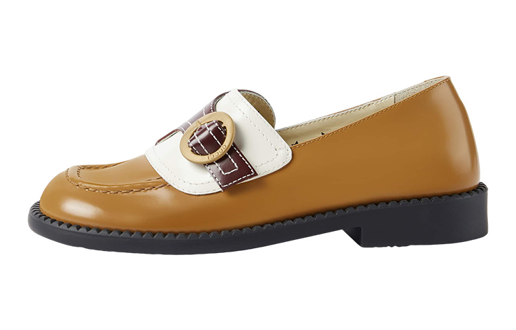 (Youth) Gucci Colorblock Loafer 'Light Brown' 702942-U3D10-2460