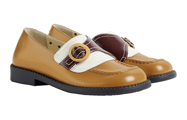 Order 兒童 GUCCI古馳 皮革 套穿 平底鞋 淺棕色