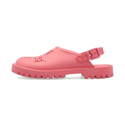 (Youth) Gucci GG Rubber Sandals 'Pink'