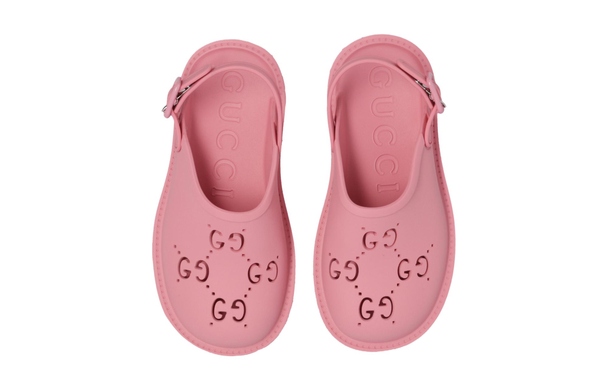 Lookbook (Youth) Gucci GG Rubber Sandals 'Pink' 702917-JFB00-5817