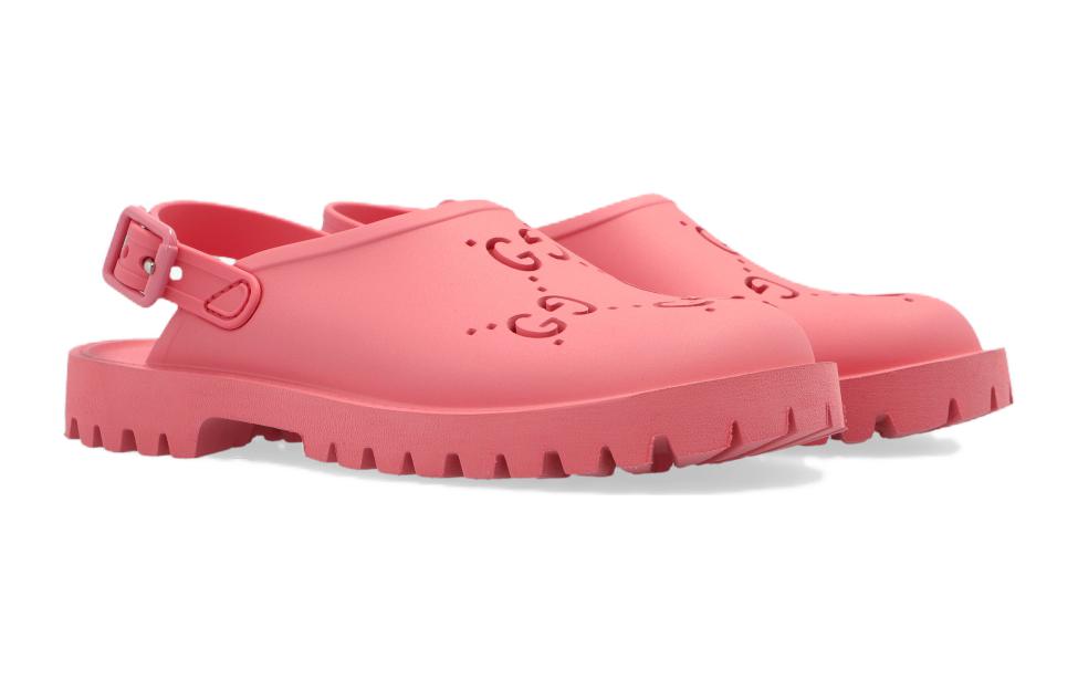 Shop (Youth) Gucci GG Rubber Sandals 'Pink' 702917-JFB00-5817