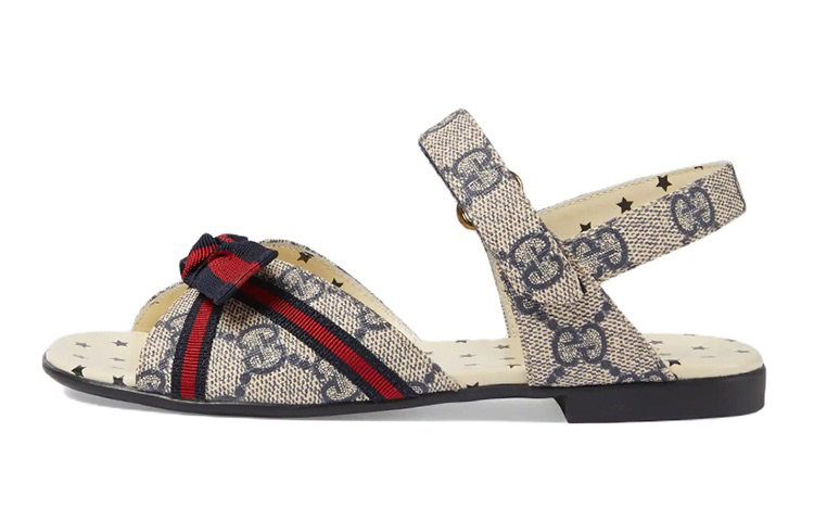 (Youth) Gucci GG Sandals 'Beige Blue' 649749-2OQ20-4081