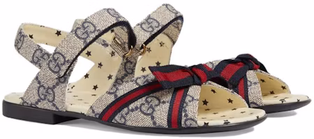 Shop (Youth) Gucci GG Sandals 'Beige Blue' 649749-2OQ20-4081