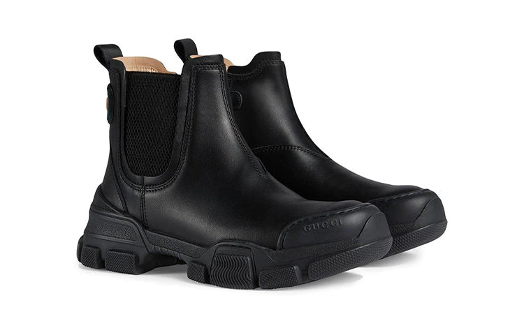 Order (Youth) Gucci Leather Ankle Boot 'Black' 629739-DTN50-1000