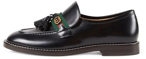 (Youth) Gucci Loafers With Web Detail 'Black' 662190-1PKE0-1063 (Youth) Gucci Loafers With Web Detail 'Black' 662190-1PKE0-1063