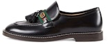 Buy (JR) Loafer Gucci Hitam dengan Perincian Web 662190-1PKE0-1063