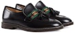 (JR) Loafer Gucci Hitam dengan Perincian Web 662190-1PKE0-1063