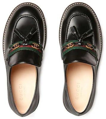 兒童 GUCCI 古馳 編織帶樂福鞋 黑色 Lookbook 兒童 GUCCI 古馳 編織帶樂福鞋 黑色