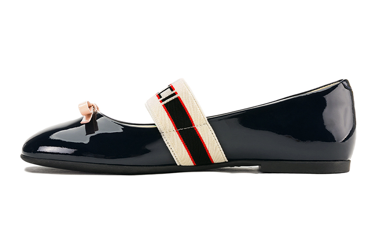 (Youth) Gucci Low-Top Sneaker with Bow 'Navy Blue' 552971-0IRA0-4072