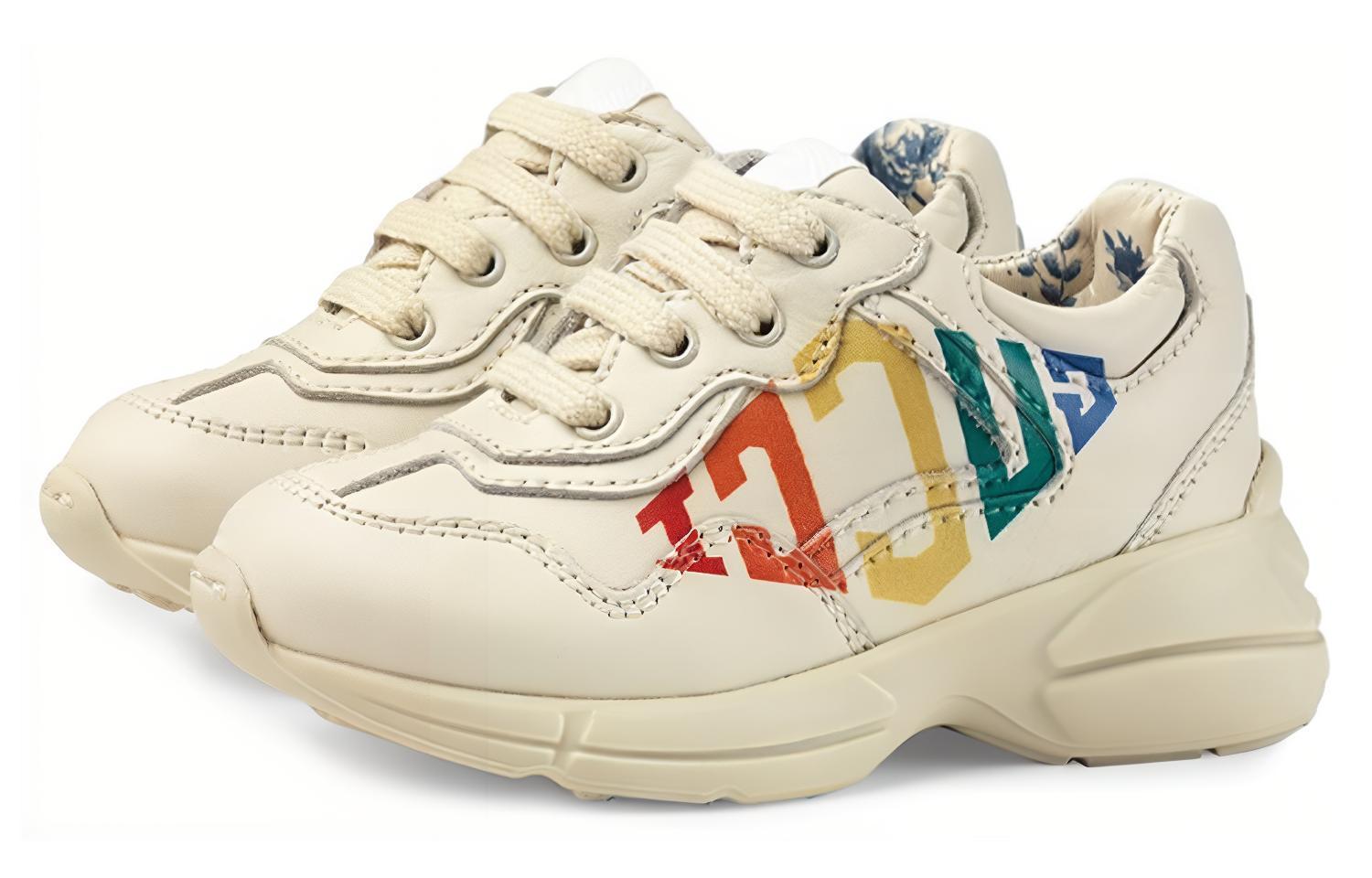 (Youth) Gucci Print Rhyton Sneaker 'White' 612996-DRW00-9022