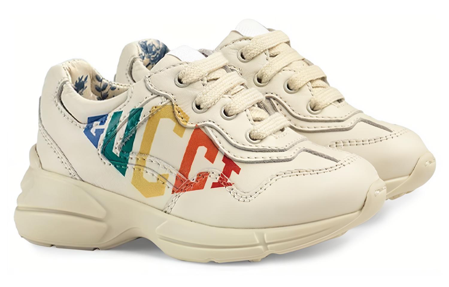 (Youth) Gucci Print Rhyton Sneaker 'White' 圖 2