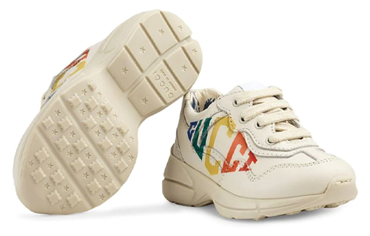 (Youth) Gucci Print Rhyton Sneaker 'White' 圖 4