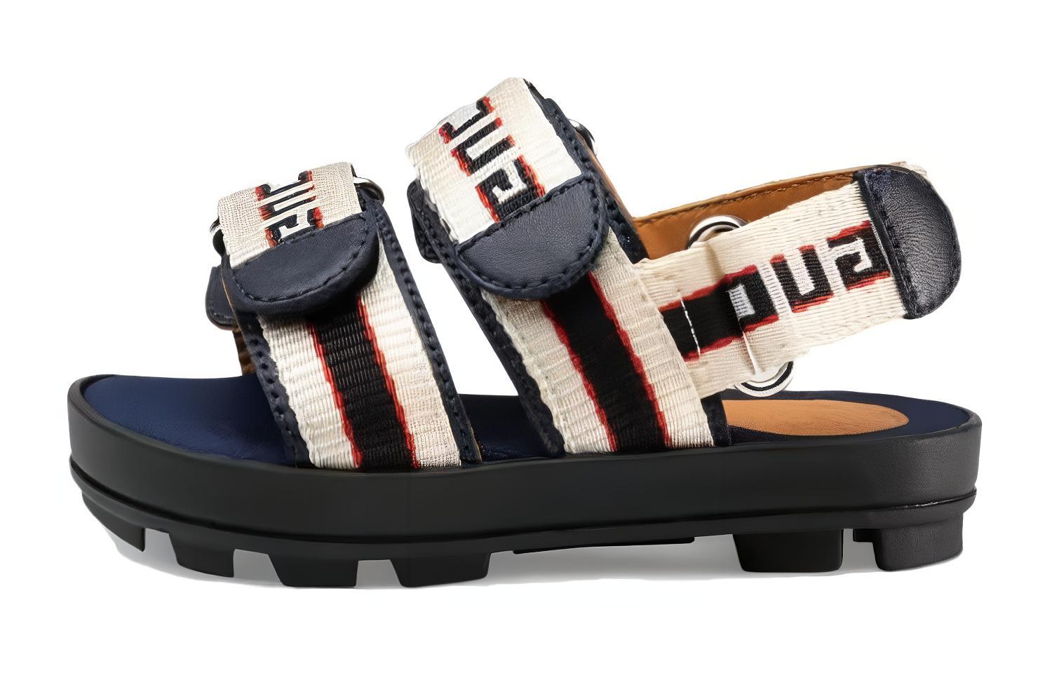 (Youth) Gucci Stripe Strap Sandal 'Black' 561384-HJP20-9578