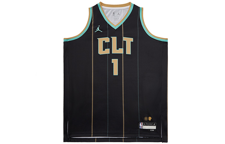 (Youth) Jordan × NBA Jersey Charlotte Hornets LaMelo Ball Youth Black Basketball Jersey 3Y2B7BU8P-HOR01