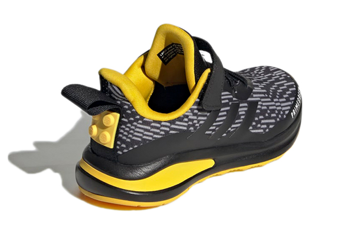 (Youth) LEGO adidas FortaRun X Elastic Lace J 'Black Equipment Yellow' 圖 4