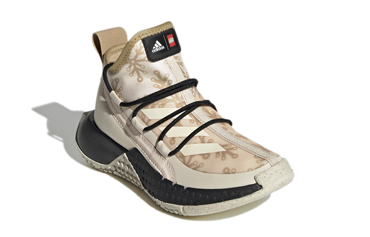 Lookbook 兒童 Lego x adidas Sport Mid K 防滑耐磨跑步鞋 淺骨色
