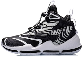 (Youth) Li-Ning 'Needle Versus High-Top Basketball - Black White' YKBQ008-3 (Youth) Li-Ning 'Needle Versus High-Top Basketball - Black White' YKBQ008-3