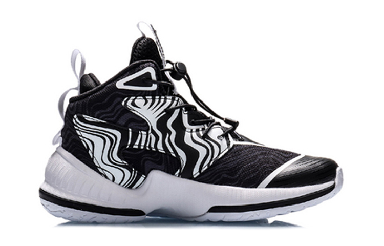 Order (Youth) Li-Ning 'Needle Versus High-Top Basketball - Black White' YKBQ008-3