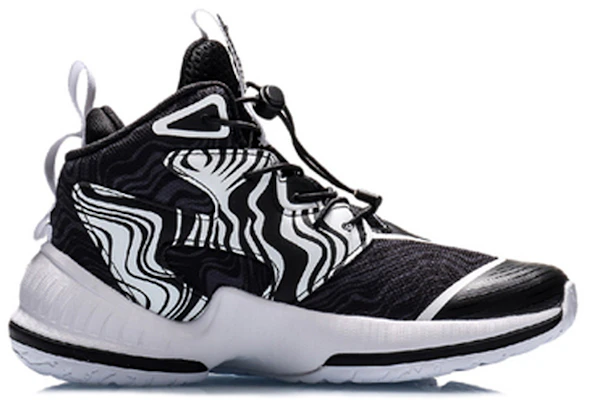 (Youth) Li-Ning 'Needle Versus High-Top Basketball - Black White' YKBQ008-3 Order (Youth) Li-Ning 'Needle Versus High-Top Basketball - Black White' YKBQ008-3