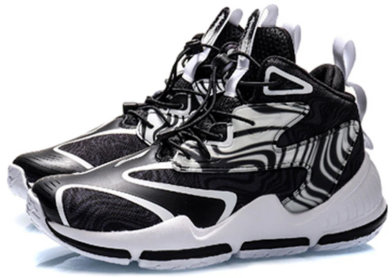 (Youth) Li-Ning 'Needle Versus High-Top Basketball - Black White' YKBQ008-3 Lookbook (Youth) Li-Ning 'Needle Versus High-Top Basketball - Black White' YKBQ008-3