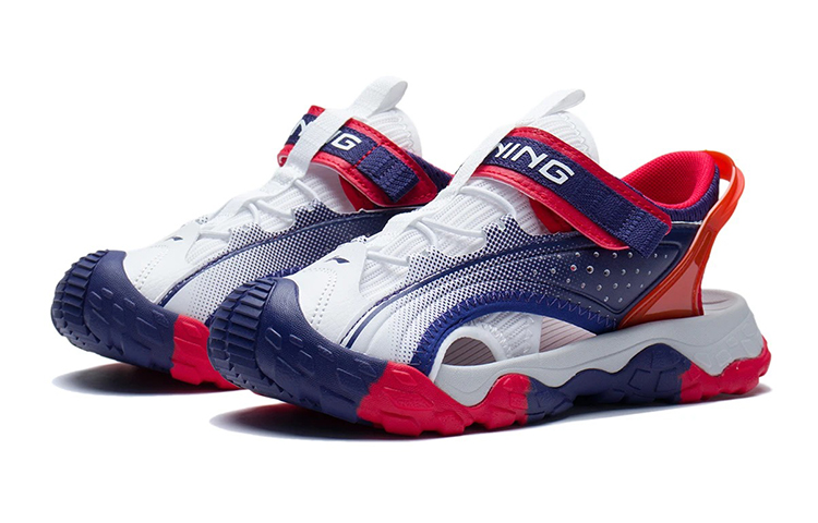 Lookbook (JR) Li-Ning ''Ta Lang Low-Top Freizeitsandalen Weiß-Blau'' YKUS006-1