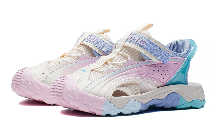Lookbook (Youth) Li-Ning 'White Pink Blue' YKUS006-2