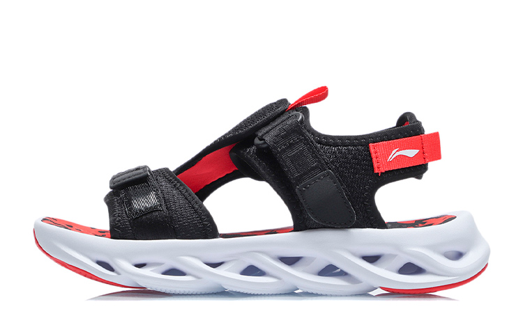 (Youth) Li-Ning Arc 'Shock-Absorbing Sandal Black Red' YKUR006-1