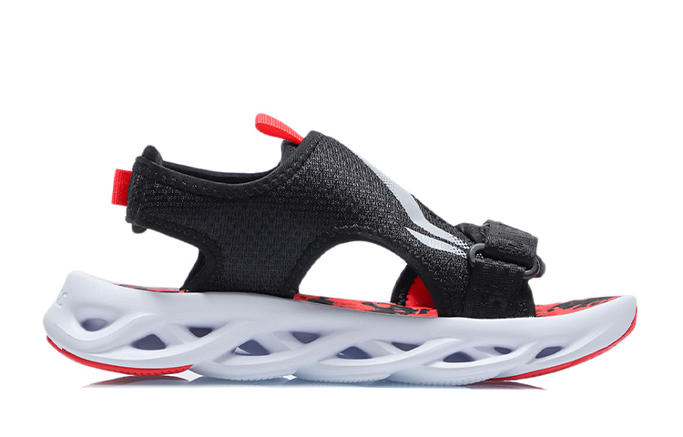 Order (JR) Li-Ning Arc Sandali ''Ammortizzanti'' Nero Rosso YKUR006-1
