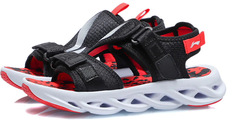 (JR) Li-Ning Arc Sandali ''Ammortizzanti'' Nero Rosso YKUR006-1 Lookbook (JR) Li-Ning Arc Sandali ''Ammortizzanti'' Nero Rosso YKUR006-1