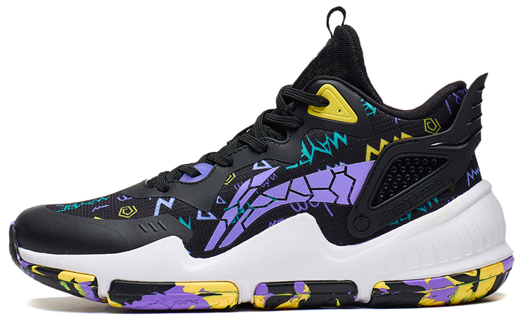 (Youth) Li-Ning Athletic Training Basketball Shoes 'Black Purple' YKBS104-13