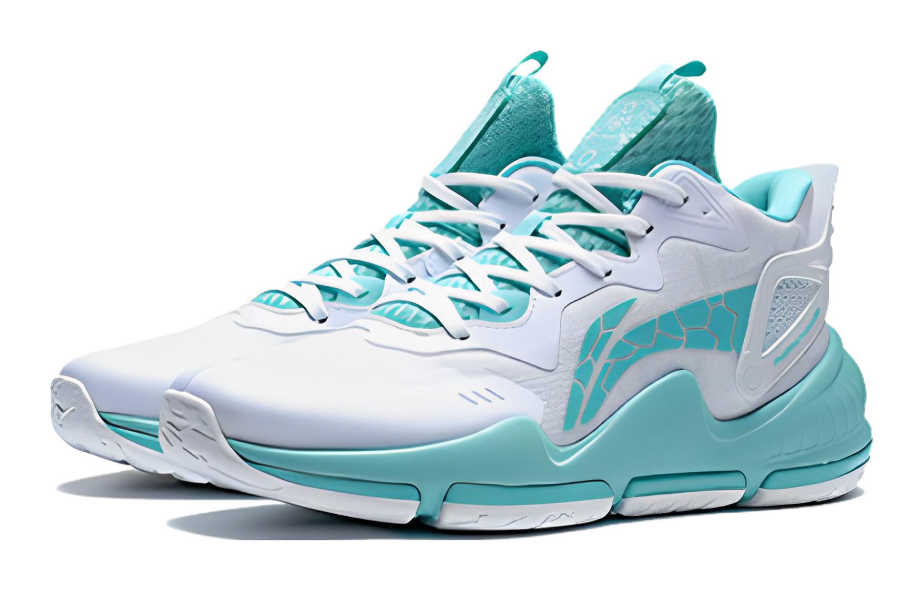 Lookbook (JR) Sepatu Basket Latihan Atletik Li-Ning 'Putih Aqua' YKBS104-11