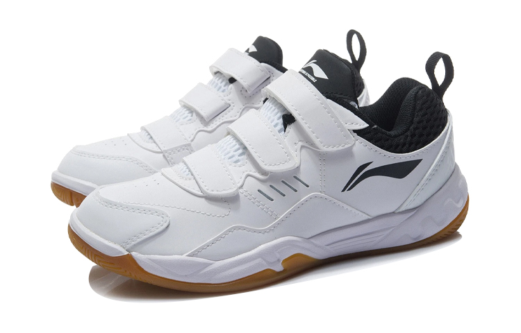 Lookbook (JR) Li-Ning Entrenamiento Bádminton Low 'Blanco Negro' AYTR028-1