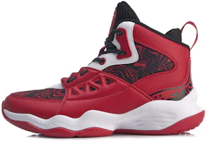 (Youth) Li-Ning Basketball High 'Red White' YKBQ022-3 (Youth) Li-Ning Basketball High 'Red White' YKBQ022-3