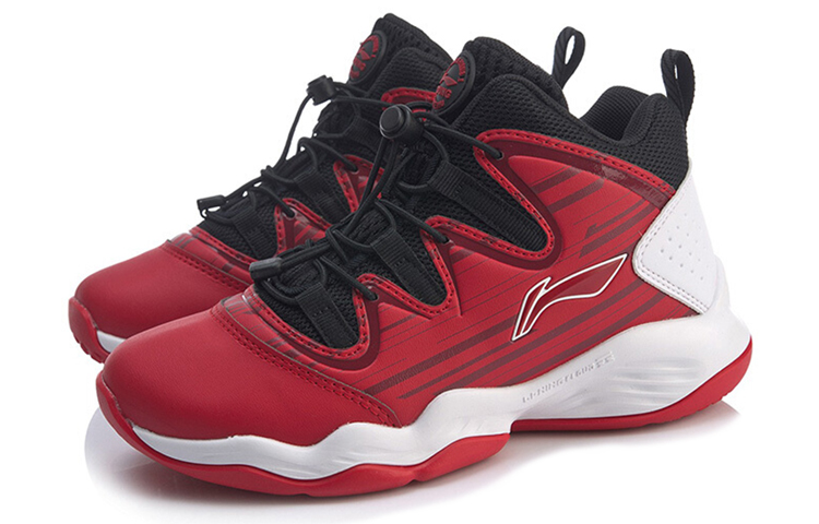Lookbook (Youth) Li-Ning Basketball Mid 'Red Black' YKBP092-7