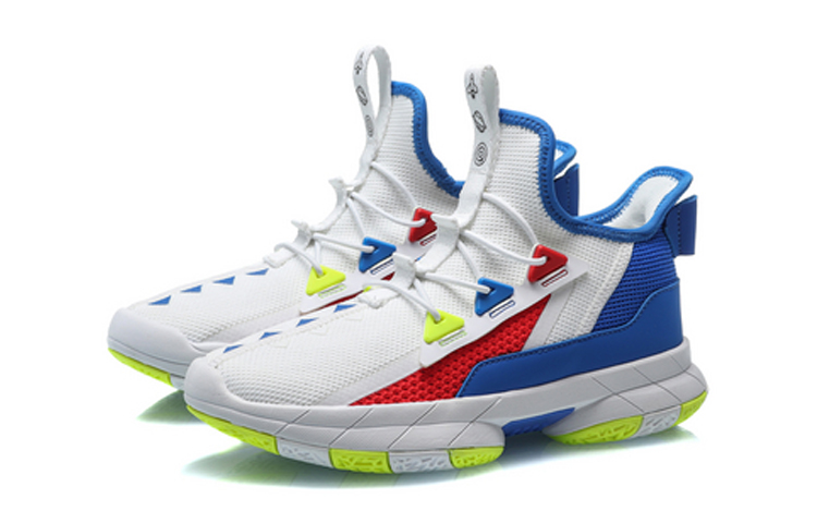 Lookbook (Youth) Li-Ning Basketball Mid 'White Blue' YKCQ246-3